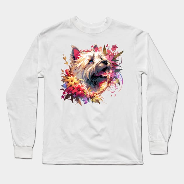 Cairn Terrier Joyful Mothers Day Dog Mom Gift Long Sleeve T-Shirt by ArtRUs